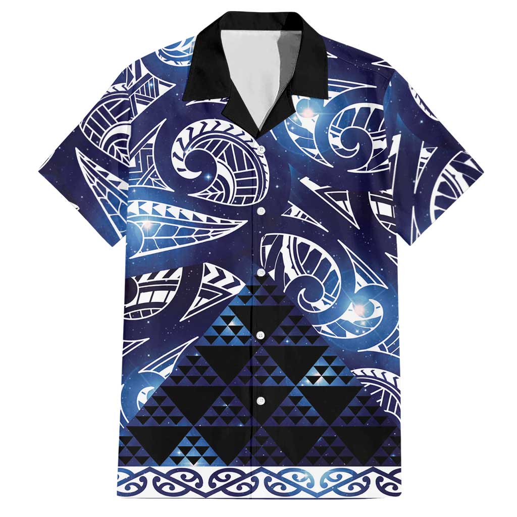 Matariki New Zealand Hawaiian Shirt NZ Niho Taniwha Maori New Year Blue Galaxy LT14 Blue - Polynesian Pride