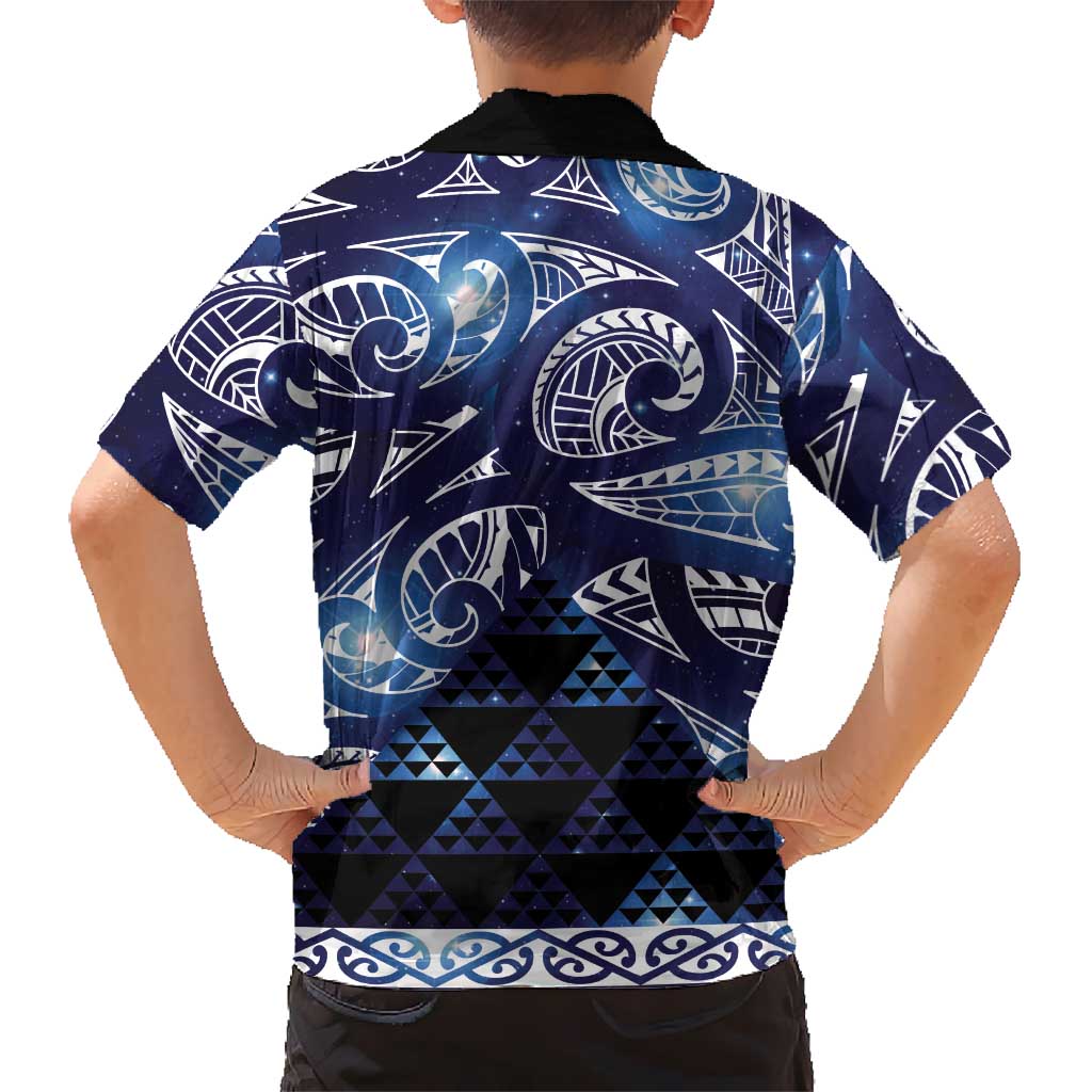 Matariki New Zealand Hawaiian Shirt NZ Niho Taniwha Maori New Year Blue Galaxy LT14 - Polynesian Pride