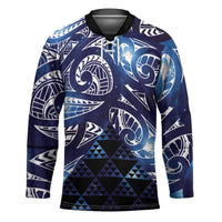 Matariki New Zealand Hockey Jersey NZ Niho Taniwha Maori New Year Blue Galaxy LT14 Unisex Blue - Polynesian Pride