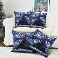 Matariki New Zealand Pillow Cover NZ Niho Taniwha Maori New Year Blue Galaxy