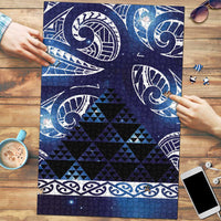 Matariki New Zealand Puzzle NZ Niho Taniwha Maori New Year Blue Galaxy LT14 Blue - Polynesian Pride