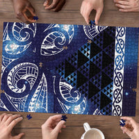 Matariki New Zealand Puzzle NZ Niho Taniwha Maori New Year Blue Galaxy LT14 - Polynesian Pride