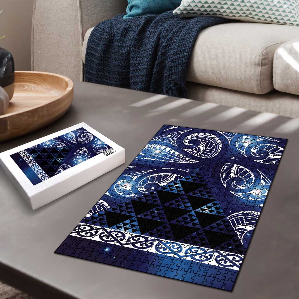 Matariki New Zealand Puzzle NZ Niho Taniwha Maori New Year Blue Galaxy LT14 - Polynesian Pride