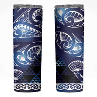 Matariki New Zealand Skinny Tumbler NZ Niho Taniwha Maori New Year Blue Galaxy