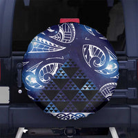 Matariki New Zealand Spare Tire Cover NZ Niho Taniwha Maori New Year Blue Galaxy LT14 No hole Blue - Polynesian Pride