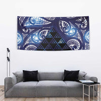 Matariki New Zealand Tapestry NZ Niho Taniwha Maori New Year Blue Galaxy
