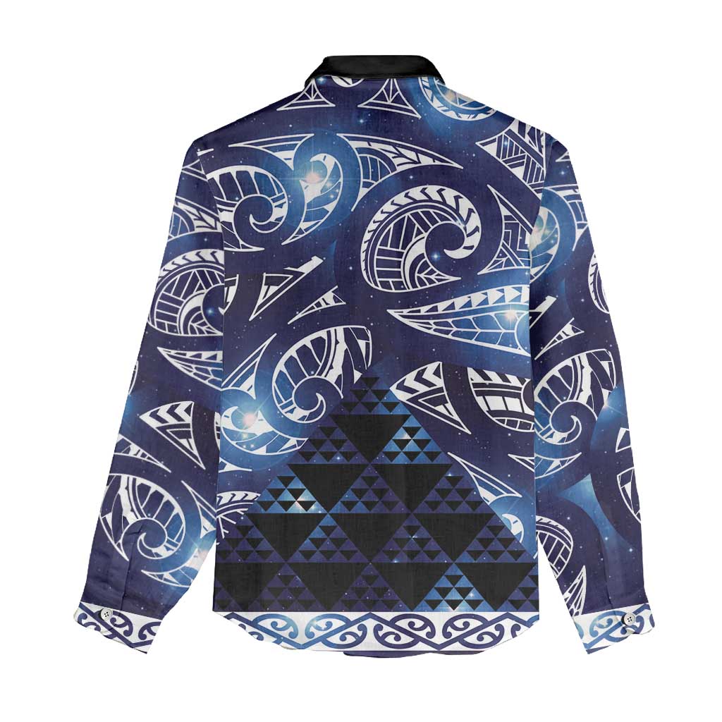 Matariki New Zealand Women Casual Shirt NZ Niho Taniwha Maori New Year Blue Galaxy LT14 - Polynesian Pride