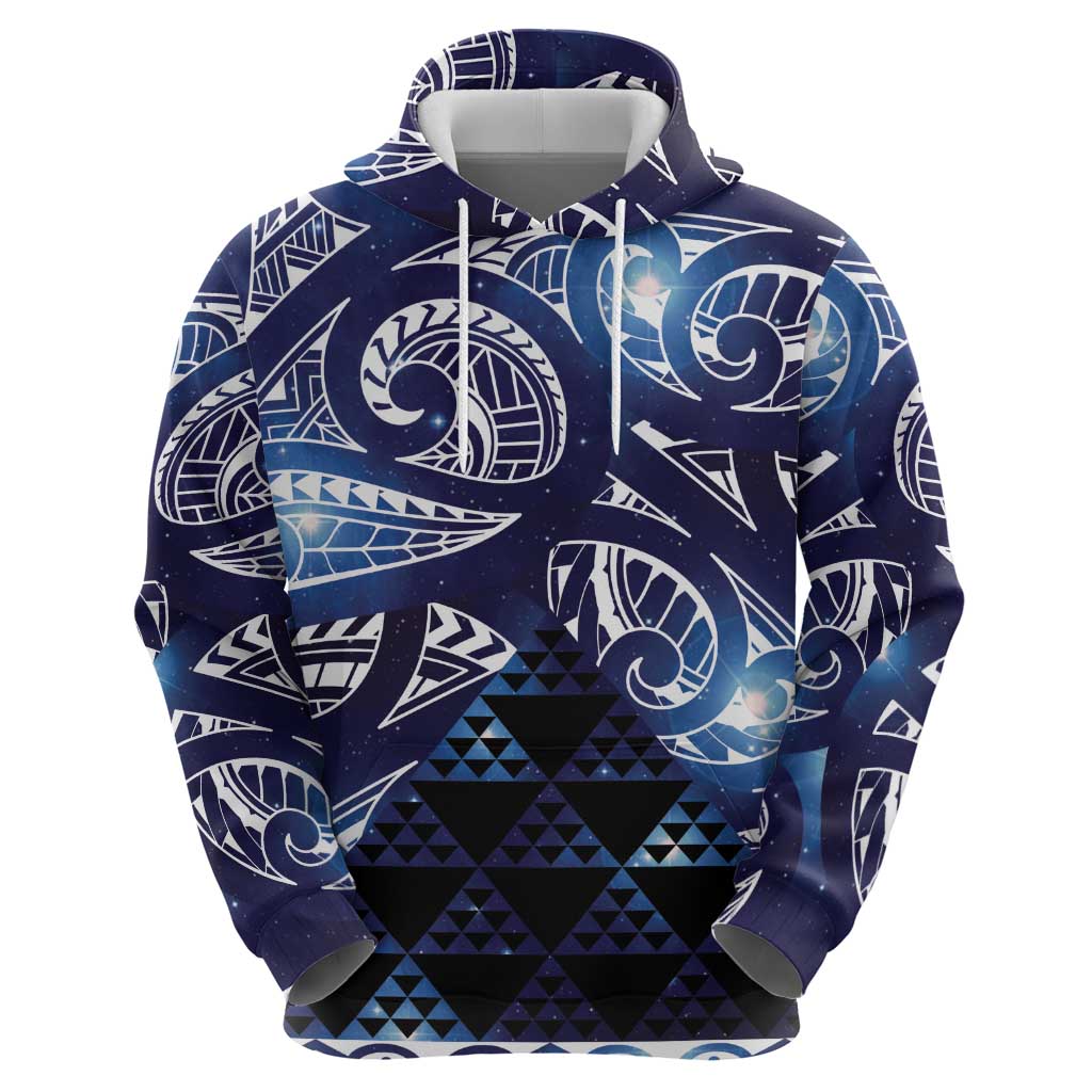 Matariki New Zealand Zip Hoodie NZ Niho Taniwha Maori New Year Blue Galaxy LT14 - Polynesian Pride