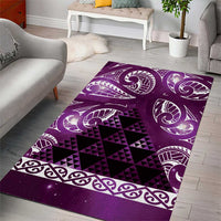 Matariki New Zealand Area Rug NZ Niho Taniwha Maori New Year Purple Galaxy LT14 - Polynesian Pride