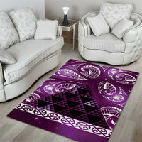 Matariki New Zealand Area Rug NZ Niho Taniwha Maori New Year Purple Galaxy LT14 - Polynesian Pride