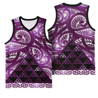 Matariki New Zealand Basketball Jersey NZ Niho Taniwha Maori New Year Purple Galaxy LT14 - Polynesian Pride