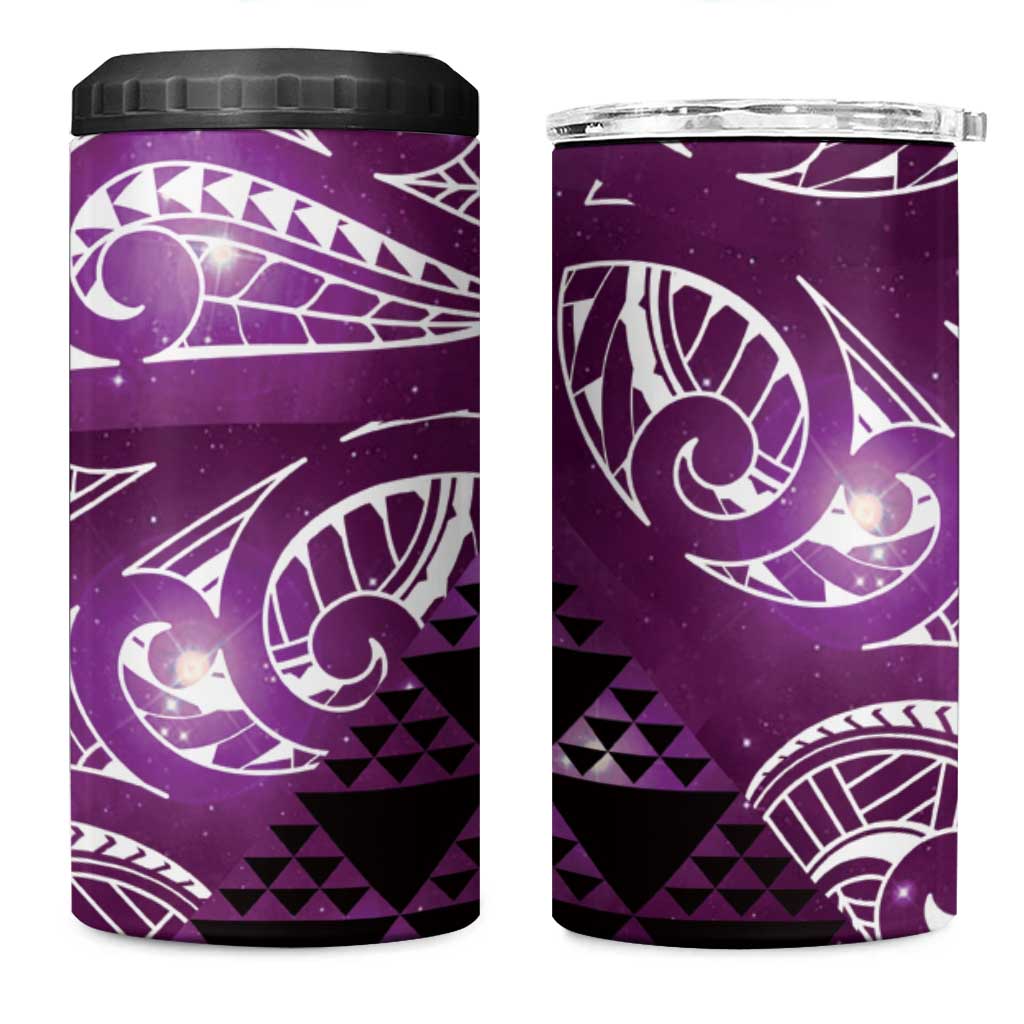 Matariki New Zealand 4 in 1 Can Cooler Tumbler NZ Niho Taniwha Maori New Year Purple Galaxy LT14 One Size: 16 oz Purple - Polynesian Pride