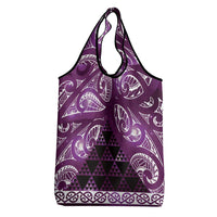 Matariki New Zealand Grocery Bag NZ Niho Taniwha Maori New Year Purple Galaxy LT14 - Polynesian Pride
