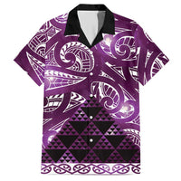 Matariki New Zealand Hawaiian Shirt NZ Niho Taniwha Maori New Year Purple Galaxy LT14 Purple - Polynesian Pride