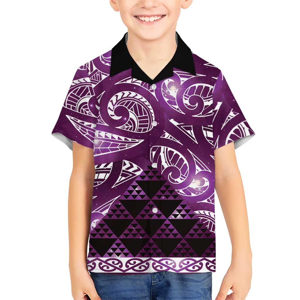 Matariki New Zealand Hawaiian Shirt NZ Niho Taniwha Maori New Year Purple Galaxy LT14 - Polynesian Pride
