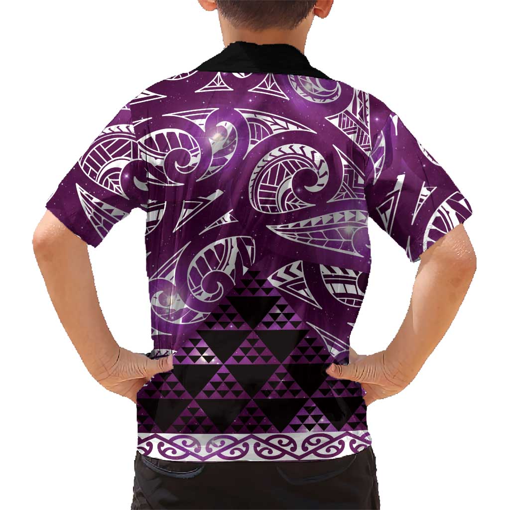 Matariki New Zealand Hawaiian Shirt NZ Niho Taniwha Maori New Year Purple Galaxy LT14 - Polynesian Pride