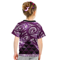 Matariki New Zealand Kid T Shirt NZ Niho Taniwha Maori New Year Purple Galaxy LT14 - Polynesian Pride