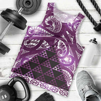 Matariki New Zealand Men Tank Top NZ Niho Taniwha Maori New Year Purple Galaxy LT14 - Polynesian Pride