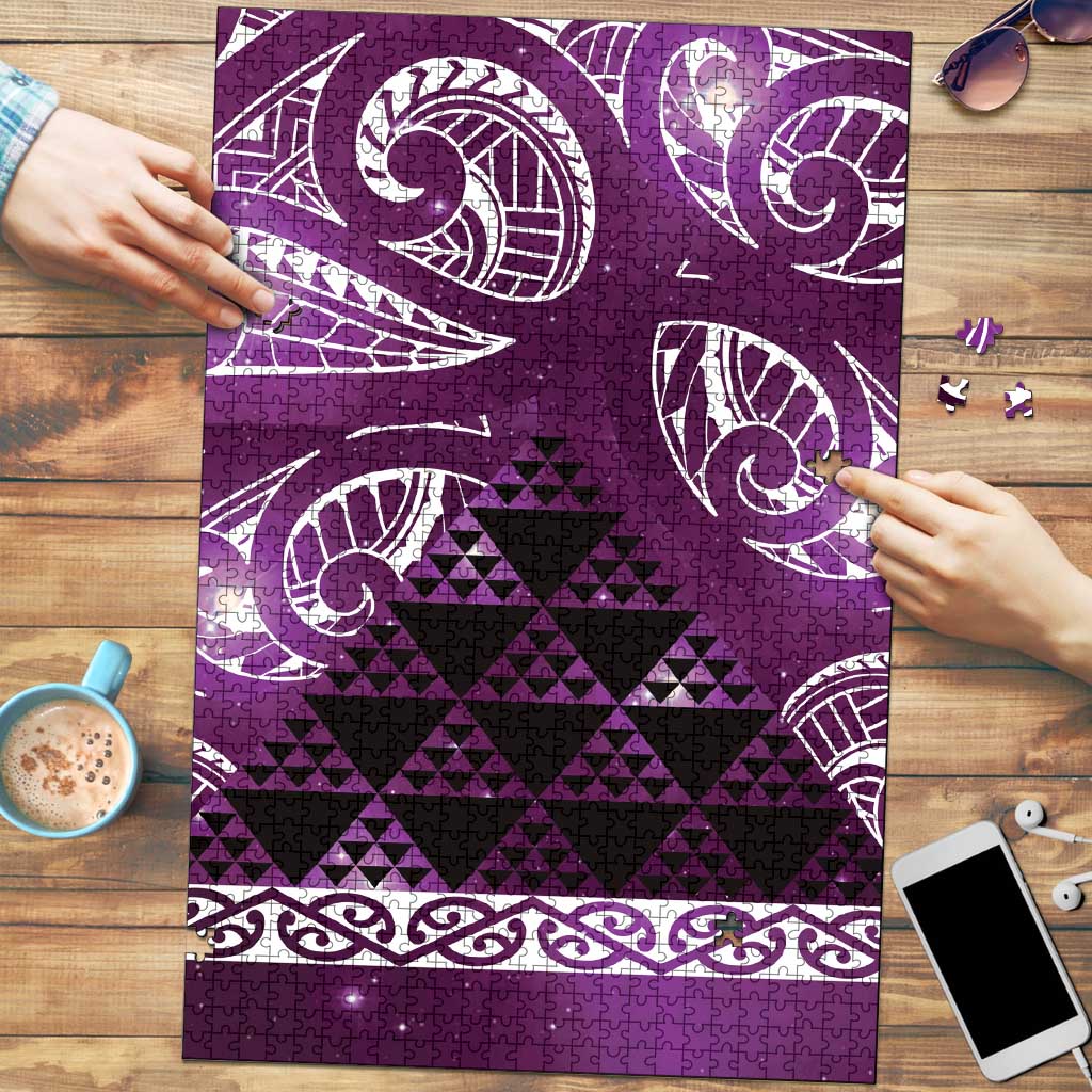 Matariki New Zealand Puzzle NZ Niho Taniwha Maori New Year Purple Galaxy