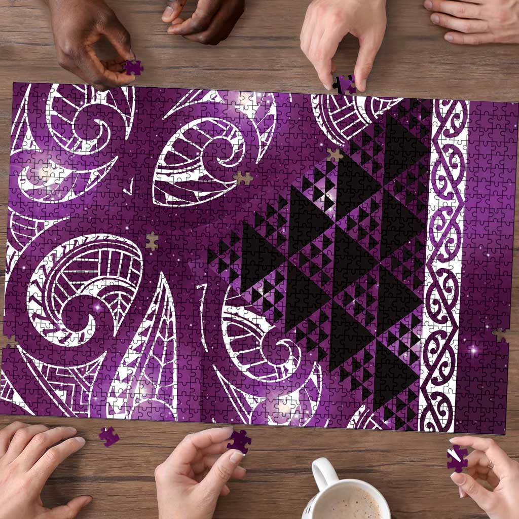 Matariki New Zealand Puzzle NZ Niho Taniwha Maori New Year Purple Galaxy