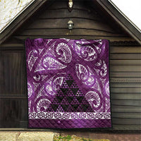 Matariki New Zealand Quilt NZ Niho Taniwha Maori New Year Purple Galaxy LT14 - Polynesian Pride