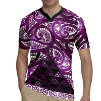 Matariki New Zealand Rugby Jersey NZ Niho Taniwha Maori New Year Purple Galaxy LT14 - Polynesian Pride