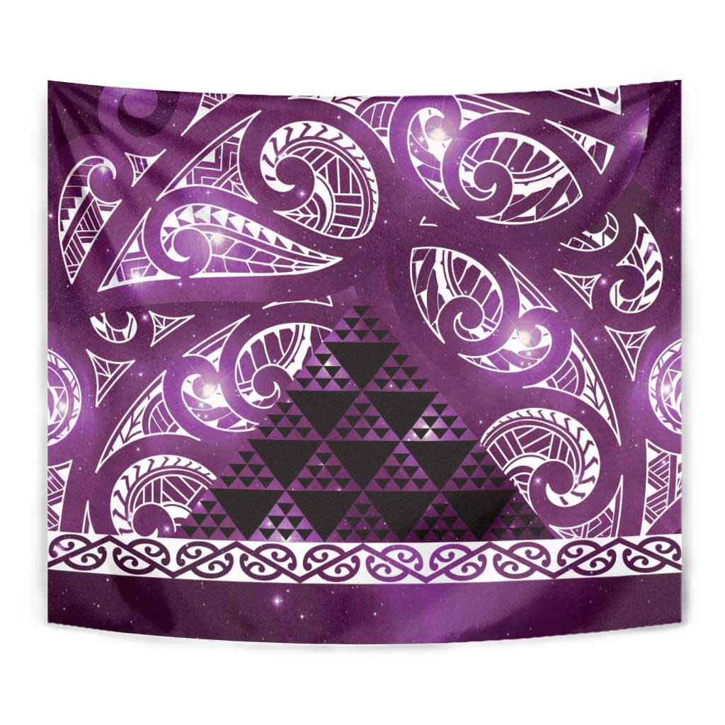 Matariki New Zealand Tapestry NZ Niho Taniwha Maori New Year Purple Galaxy