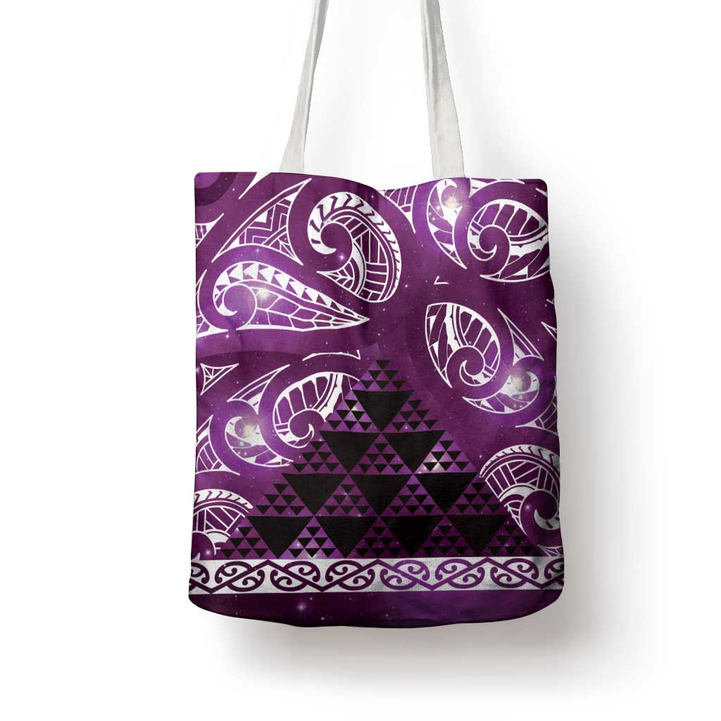 Matariki New Zealand Tote Bag NZ Niho Taniwha Maori New Year Purple Galaxy LT14 - Polynesian Pride