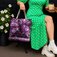 Matariki New Zealand Tote Bag NZ Niho Taniwha Maori New Year Purple Galaxy LT14 - Polynesian Pride