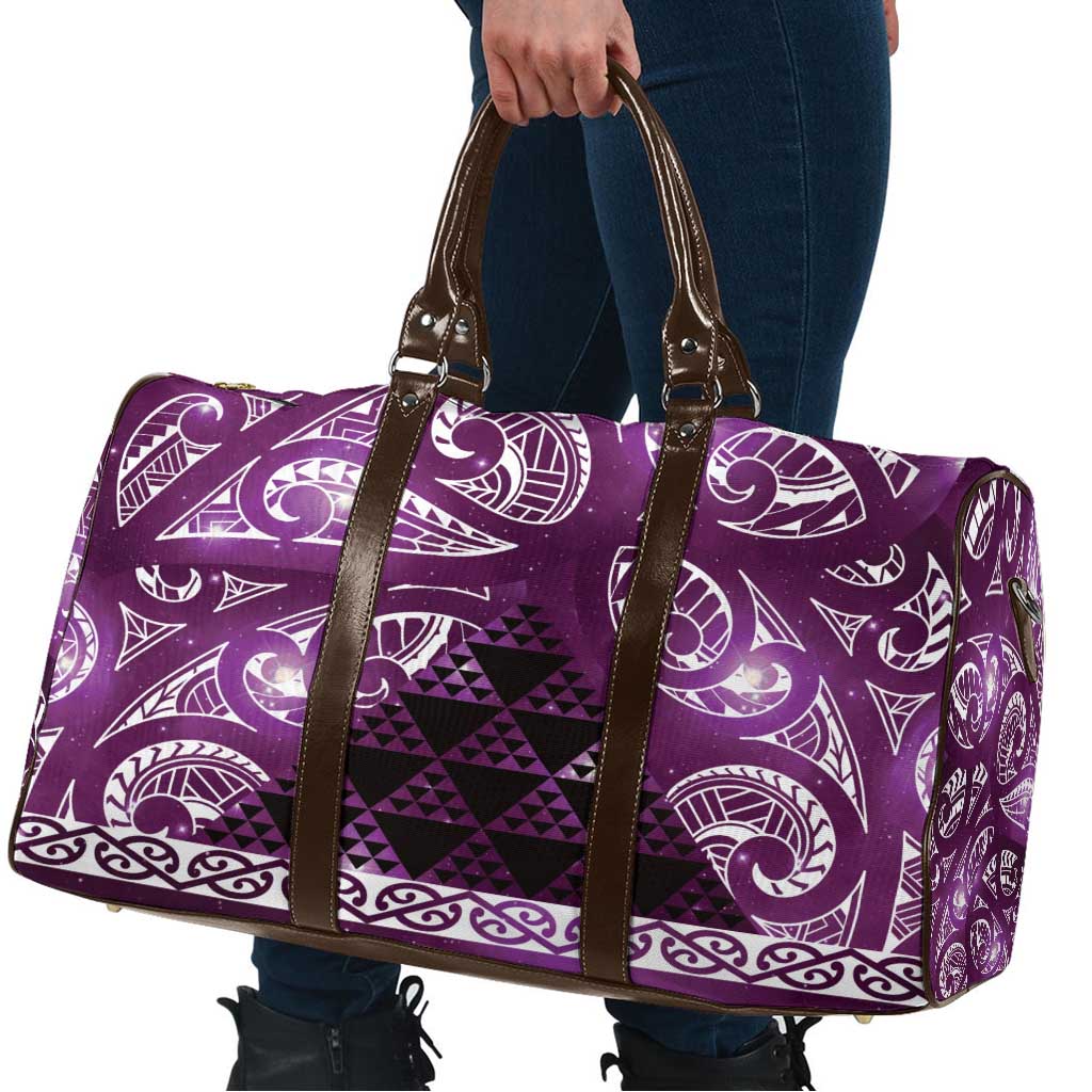 Matariki New Zealand Travel Bag NZ Niho Taniwha Maori New Year Purple Galaxy LT14 - Polynesian Pride