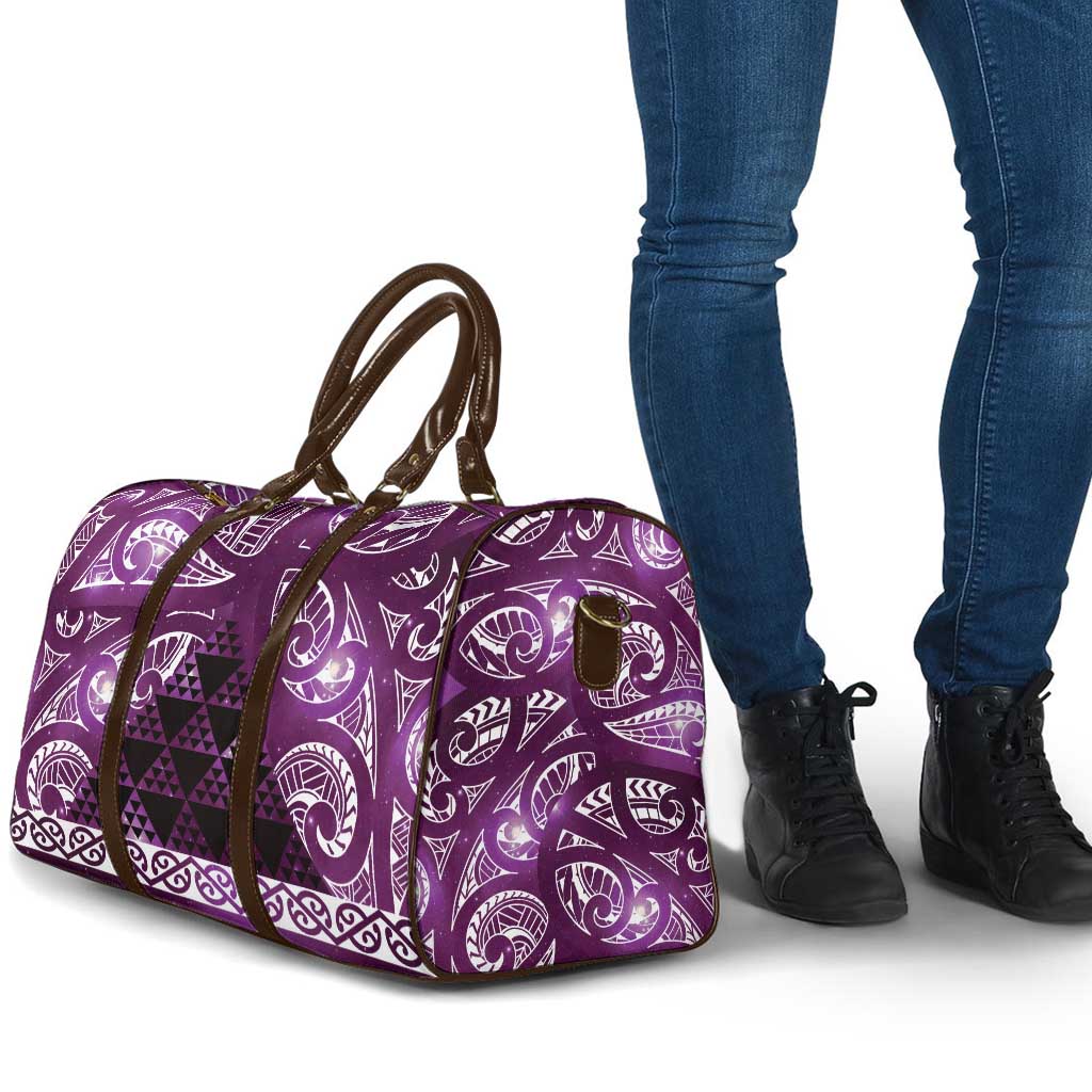 Matariki New Zealand Travel Bag NZ Niho Taniwha Maori New Year Purple Galaxy LT14 - Polynesian Pride