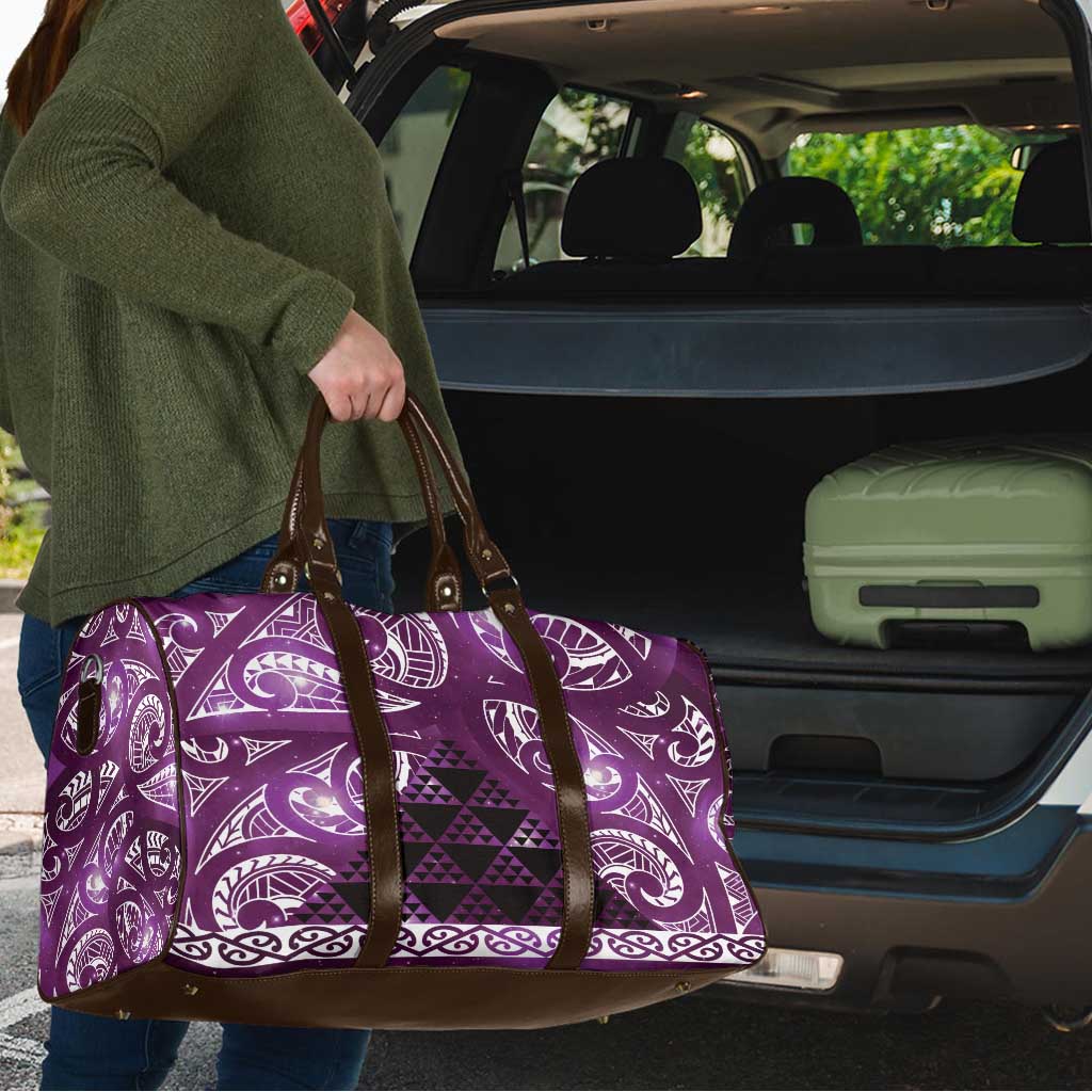 Matariki New Zealand Travel Bag NZ Niho Taniwha Maori New Year Purple Galaxy LT14 - Polynesian Pride