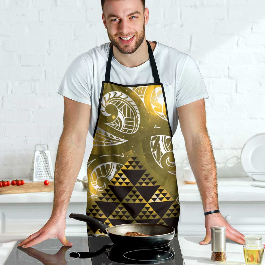 Matariki New Zealand Apron NZ Niho Taniwha Maori New Year Yellow Galaxy