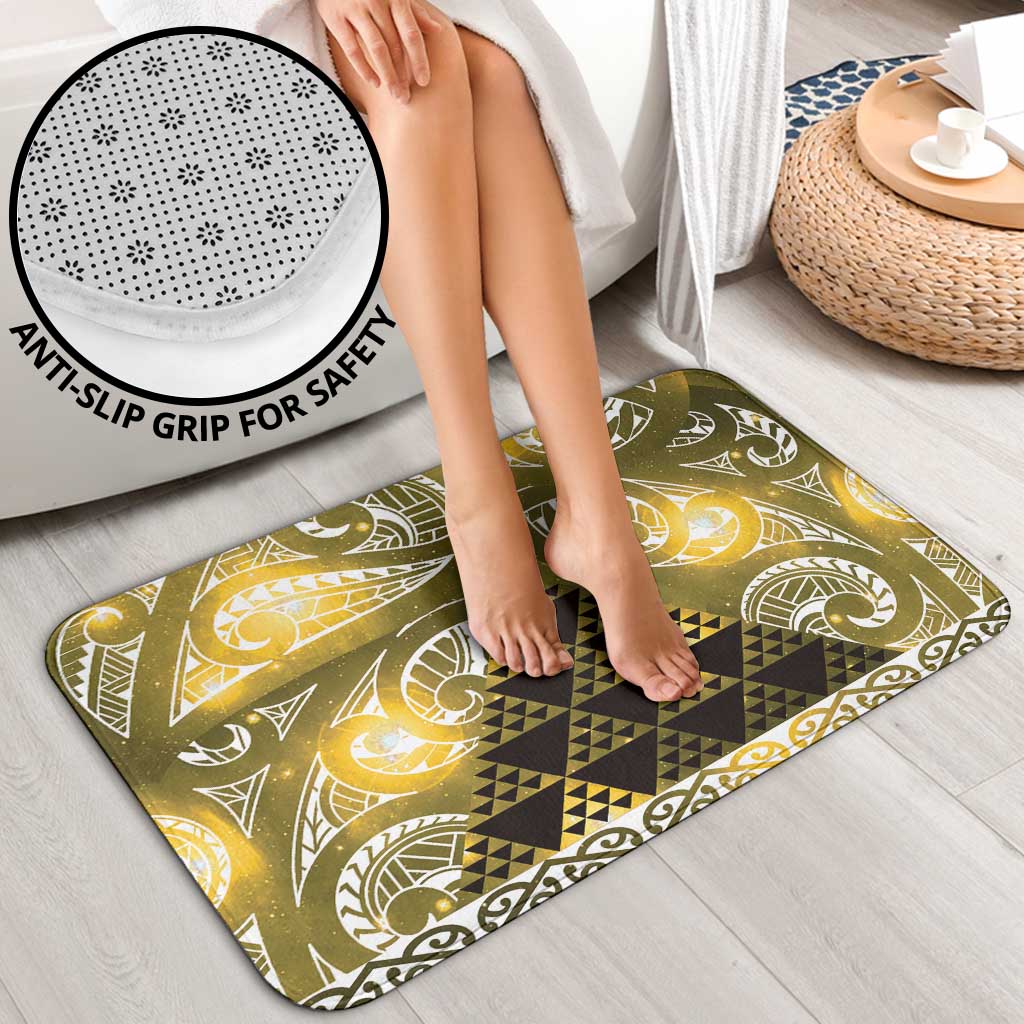 Matariki New Zealand Bathroom Set NZ Niho Taniwha Maori New Year Yellow Galaxy