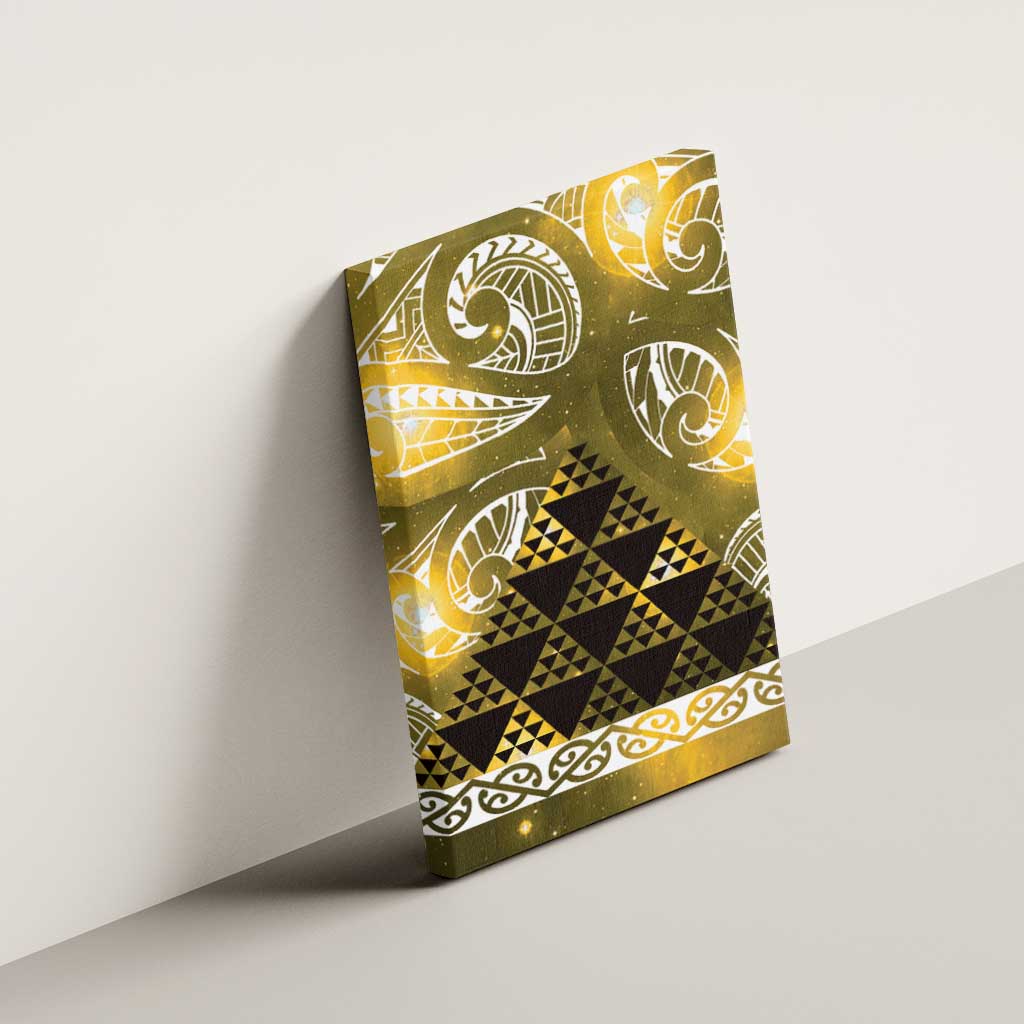 Matariki New Zealand Canvas Wall Art NZ Niho Taniwha Maori New Year Yellow Galaxy