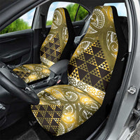 Matariki New Zealand Car Seat Cover NZ Niho Taniwha Maori New Year Yellow Galaxy LT14 - Polynesian Pride