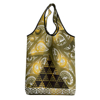 Matariki New Zealand Grocery Bag NZ Niho Taniwha Maori New Year Yellow Galaxy LT14 - Polynesian Pride