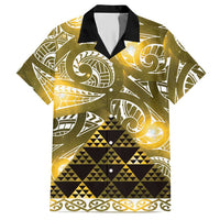 Matariki New Zealand Hawaiian Shirt NZ Niho Taniwha Maori New Year Yellow Galaxy LT14 Yellow - Polynesian Pride