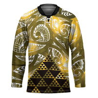 Matariki New Zealand Hockey Jersey NZ Niho Taniwha Maori New Year Yellow Galaxy LT14 Unisex Yellow - Polynesian Pride