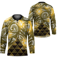 Matariki New Zealand Hockey Jersey NZ Niho Taniwha Maori New Year Yellow Galaxy LT14 - Polynesian Pride
