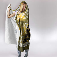 Matariki New Zealand Hooded Blanket NZ Niho Taniwha Maori New Year Yellow Galaxy LT14 - Polynesian Pride