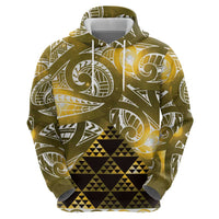 Matariki New Zealand Hoodie NZ Niho Taniwha Maori New Year Yellow Galaxy