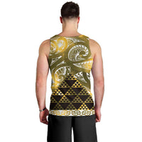 Matariki New Zealand Men Tank Top NZ Niho Taniwha Maori New Year Yellow Galaxy LT14 - Polynesian Pride