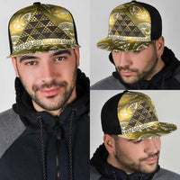 Matariki New Zealand Mesh Trucker Cap NZ Niho Taniwha Maori New Year Yellow Galaxy