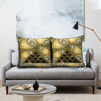 Matariki New Zealand Pillow Cover NZ Niho Taniwha Maori New Year Yellow Galaxy LT14 - Polynesian Pride
