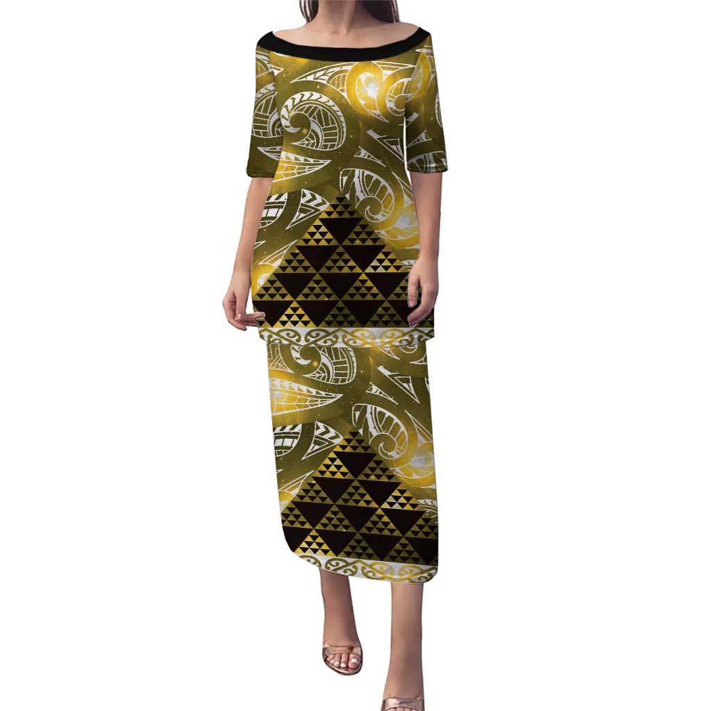 Matariki New Zealand Puletasi NZ Niho Taniwha Maori New Year Yellow Galaxy