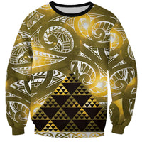Matariki New Zealand Sweatshirt NZ Niho Taniwha Maori New Year Yellow Galaxy