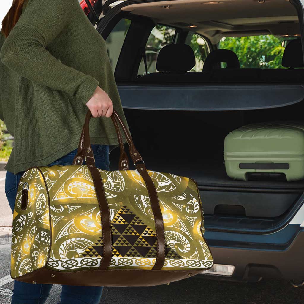 Matariki New Zealand Travel Bag NZ Niho Taniwha Maori New Year Yellow Galaxy LT14 - Polynesian Pride