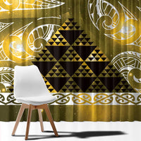 Matariki New Zealand Window Curtain NZ Niho Taniwha Maori New Year Yellow Galaxy