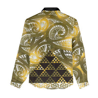 Matariki New Zealand Women Casual Shirt NZ Niho Taniwha Maori New Year Yellow Galaxy